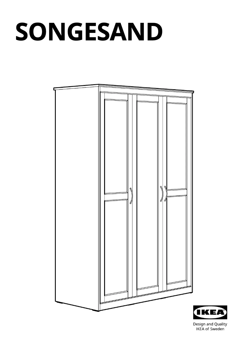 Page 1 de la notice Manuel utilisateur Ikea SONGESAND 103.945.58