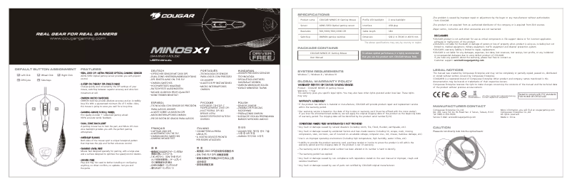 Image de la première page du manuel de l'appareil Minos X1