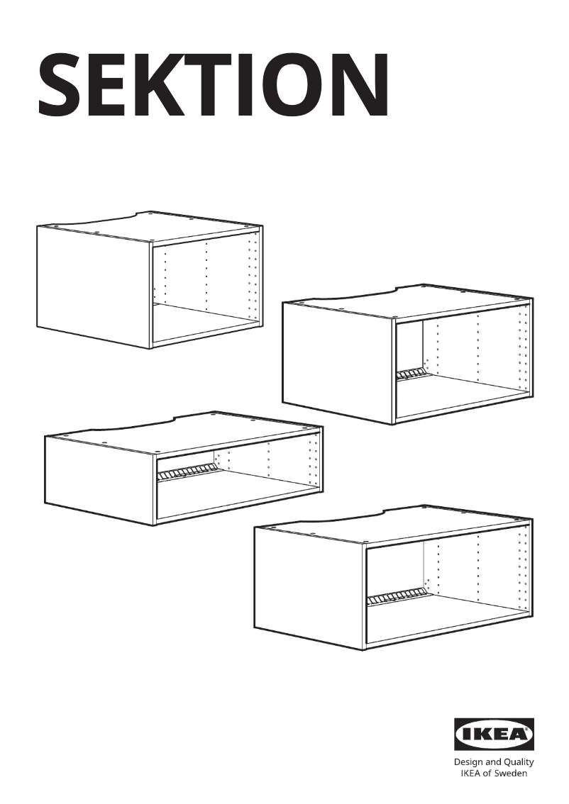 Page 1 de la notice Manuel utilisateur Ikea SEKTION 602.655.11