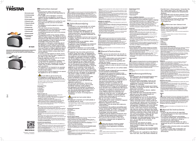 Page 1 de la notice Manuel utilisateur TriStar BR-1022FI