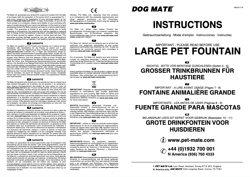 Image de la première page du manuel de l'appareil Dog Mate 385