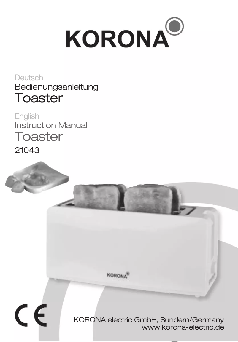 Page 1 de la notice Manuel utilisateur Korona 21043