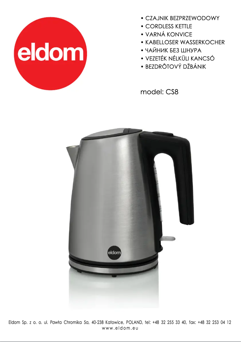 Page n°1 - Manuel utilisateur Eldom CS8