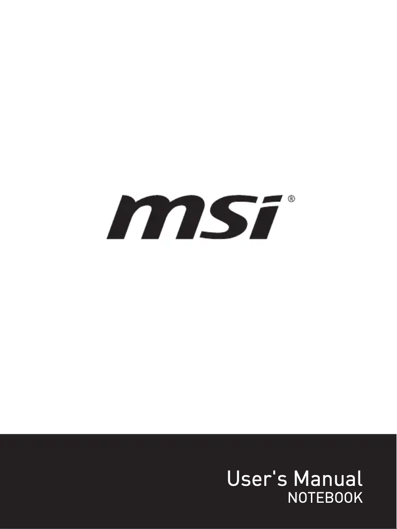 Page n°1 - Manuel utilisateur MSI PS42 8RB-206NL