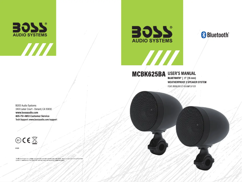 Page n°1 - Manuel utilisateur Boss MCBK625BA