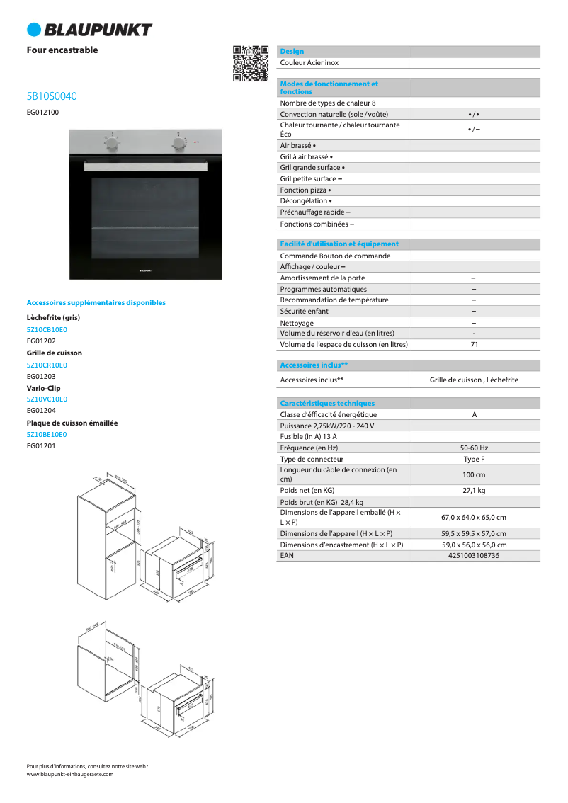 Image de la première page du manuel de l'appareil 5B10S0040