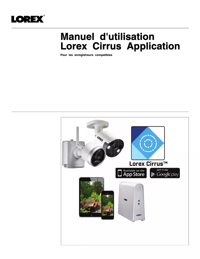 Page 1 de la notice Manuel utilisateur Lorex LHB900