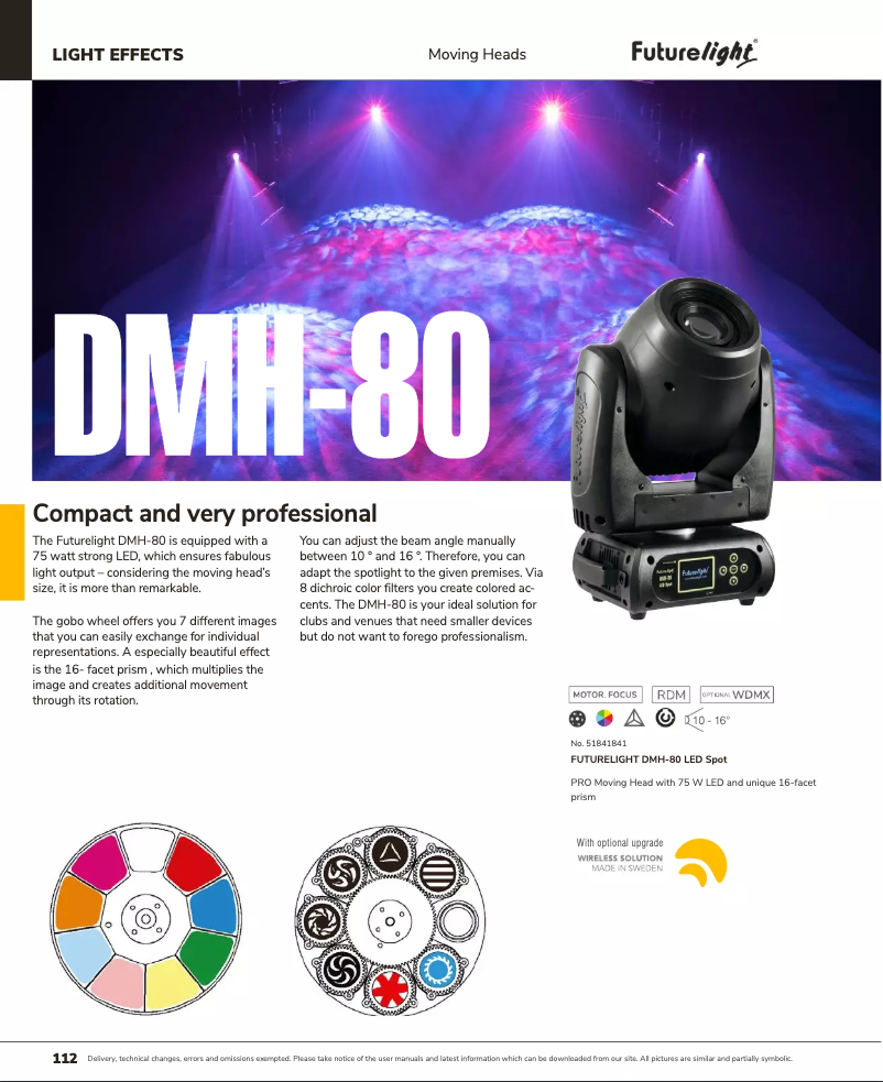 Page 1 de la notice Catalogue Futurelight DMH-80