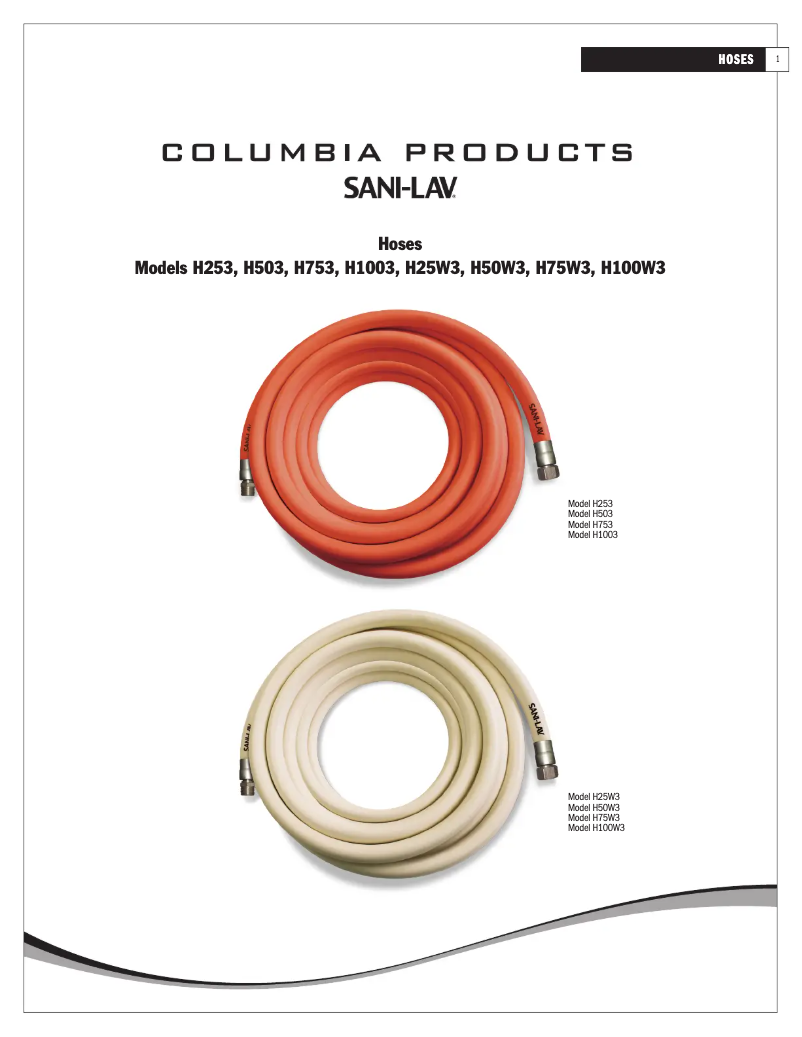 Page 1 de la notice Manuel utilisateur Sani-Lav H75W3
