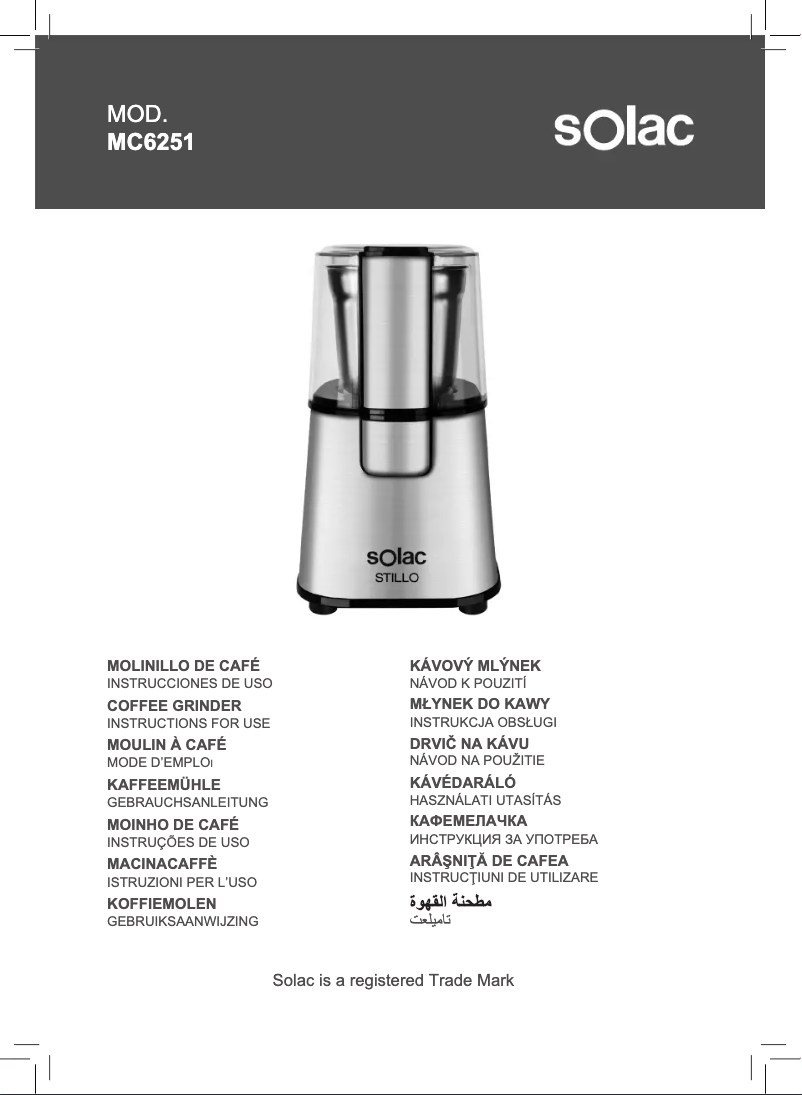 Page n°1 - Manuel utilisateur Solac MC6251