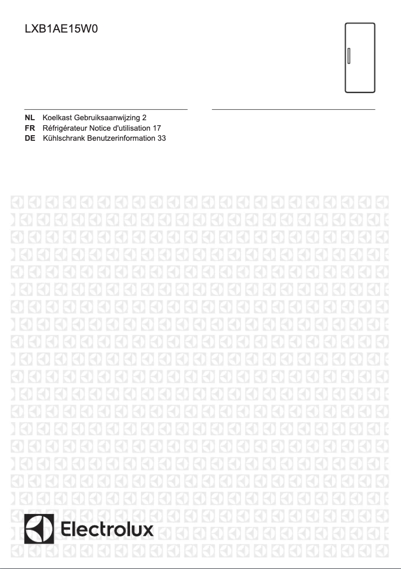 Page 1 de la notice Manuel utilisateur Electrolux LXB1AE15W0