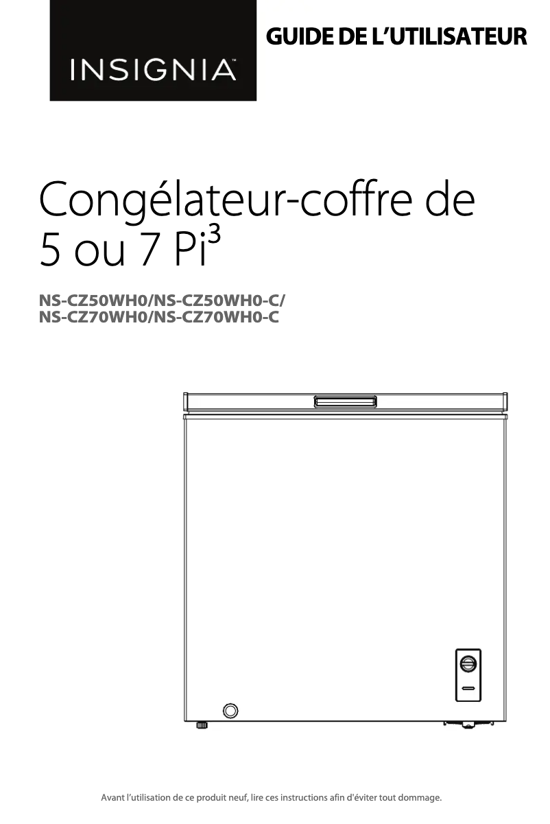 Page n°1 - Manuel utilisateur Insignia NS-CZ50WH0