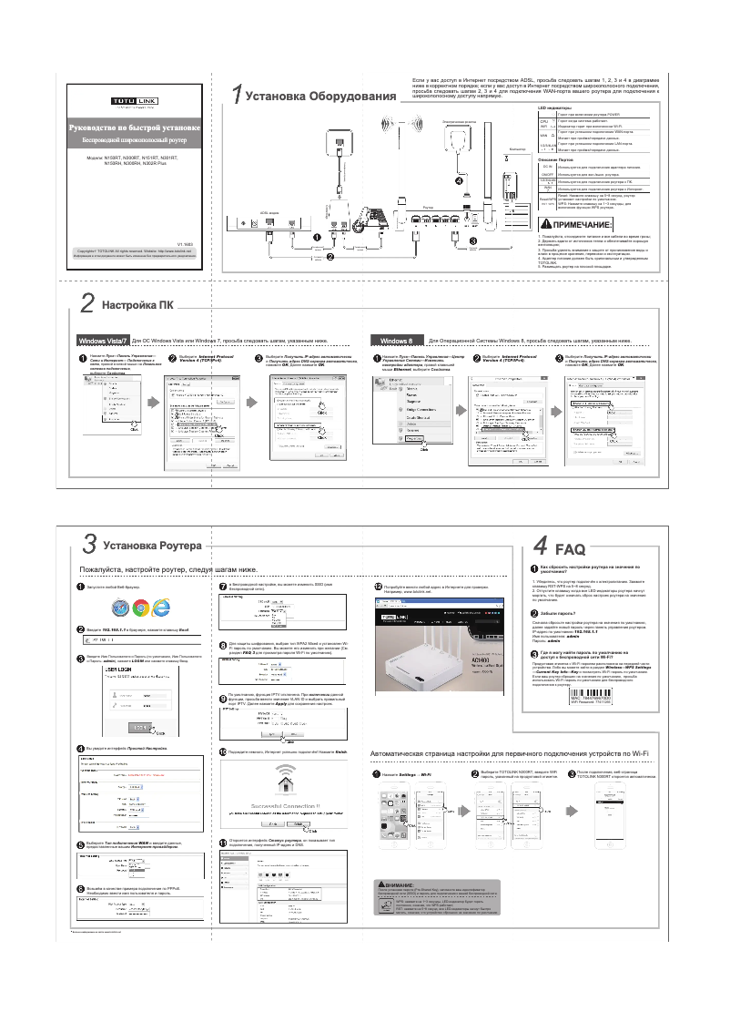 Page n°1 - Guide de démarrage rapide Totolink N302R Plus