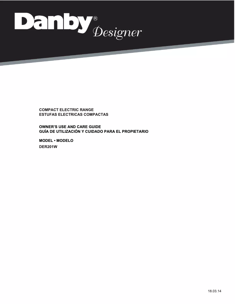 Página 1 del manual Manual de usuario Danby DER201W
