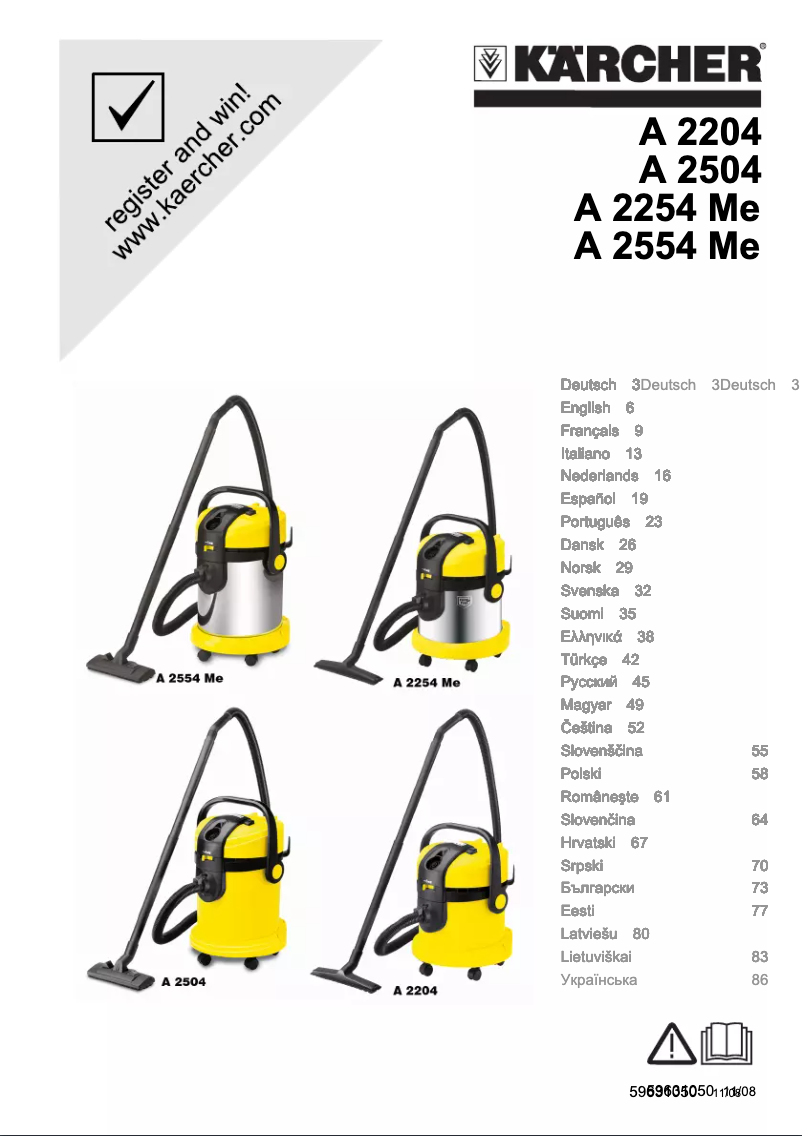Image de la première page du manuel de l'appareil A 2554 ME