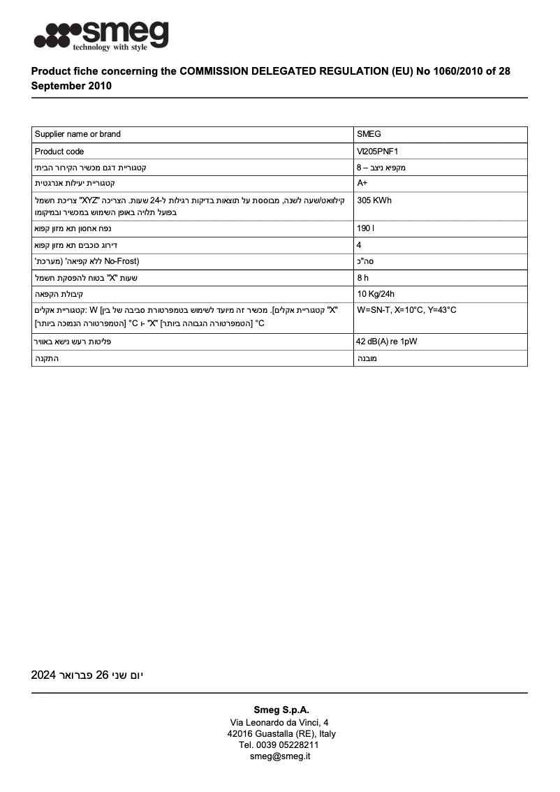 Image de la première page du manuel de l'appareil VI205PNF1