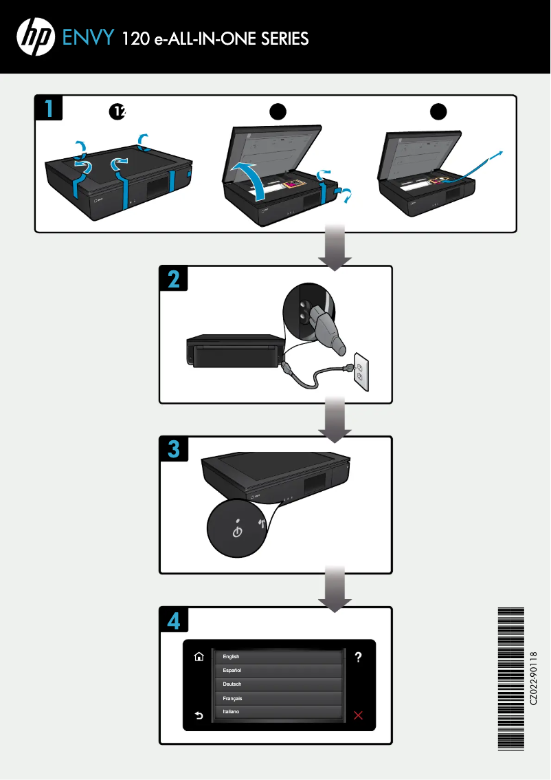 Page n°1 - Guide d'installation HP Envy 120