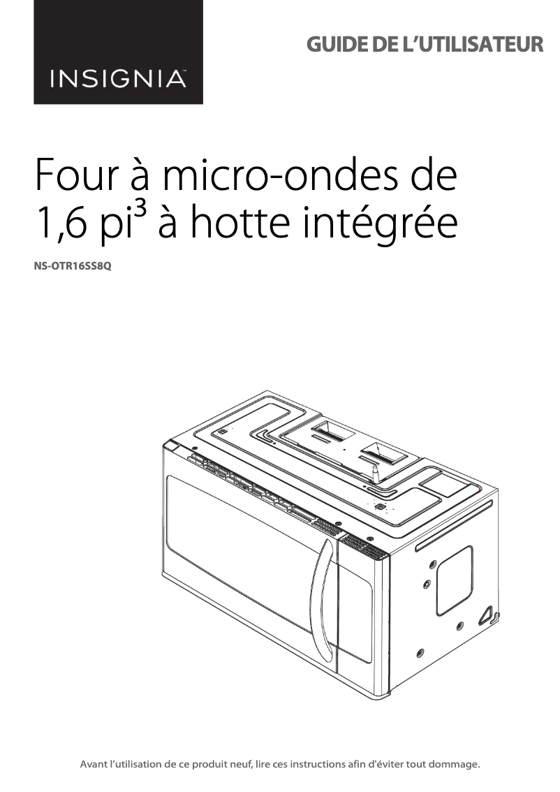 Image de la première page du manuel de l'appareil NS-OTR16SS8Q