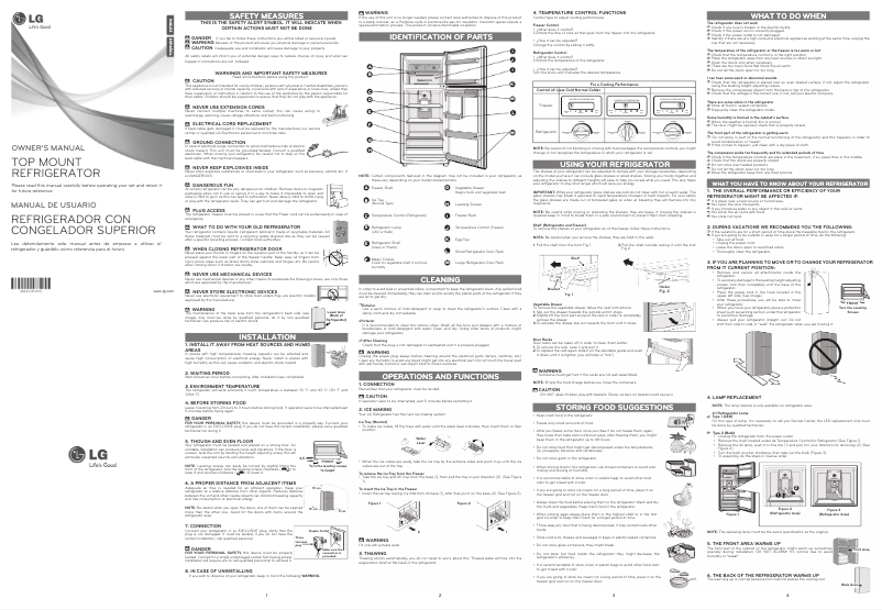 Page n°1 - Manuel utilisateur LG GM-C322SQCA