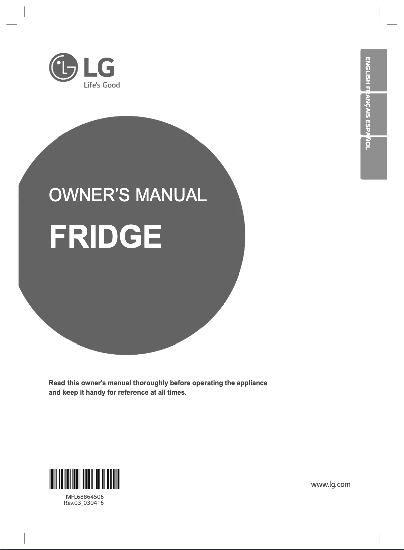 Page 1 de la notice Manuel utilisateur LG GL6722PS