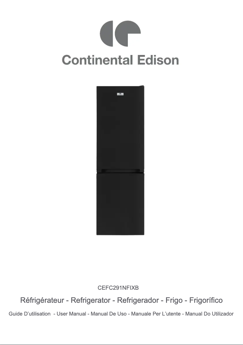 Página 1 del manual Manual de usuario Continental Edison CEFC291NFIXB
