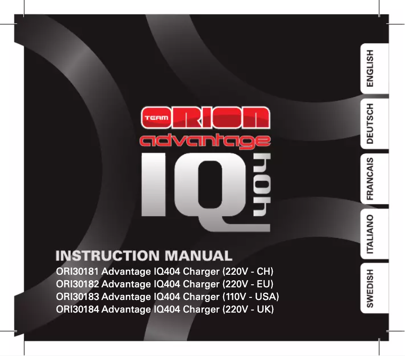 Page 1 de la notice Manuel utilisateur Team Orion ORI30181