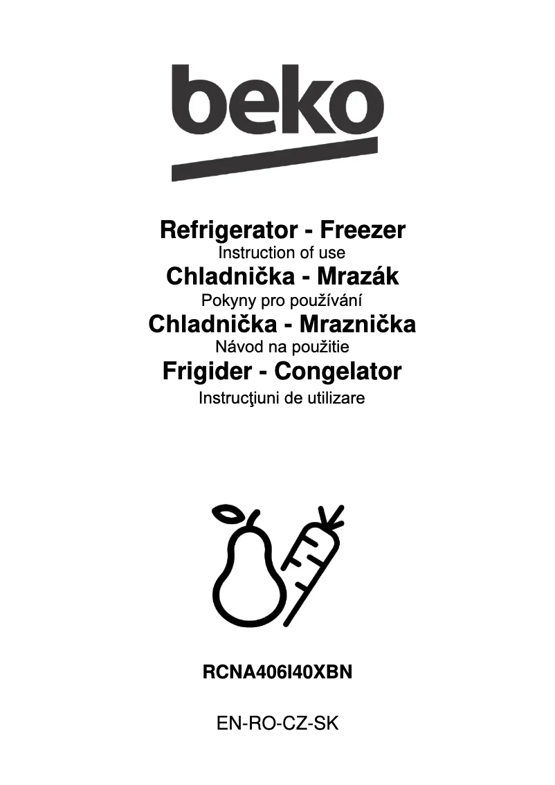 Image de la première page du manuel de l'appareil RCNA406I40XBN