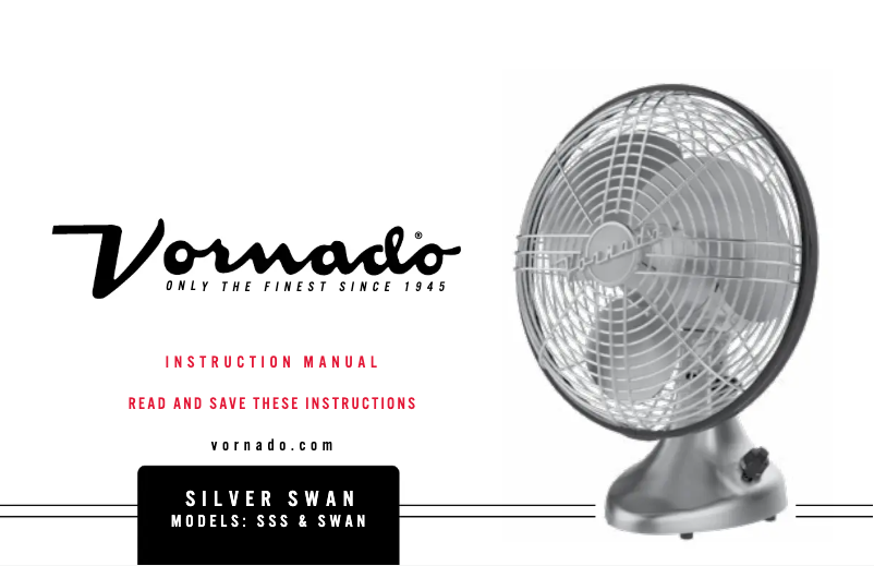 Page n°1 - Manuel utilisateur Vornado Swan