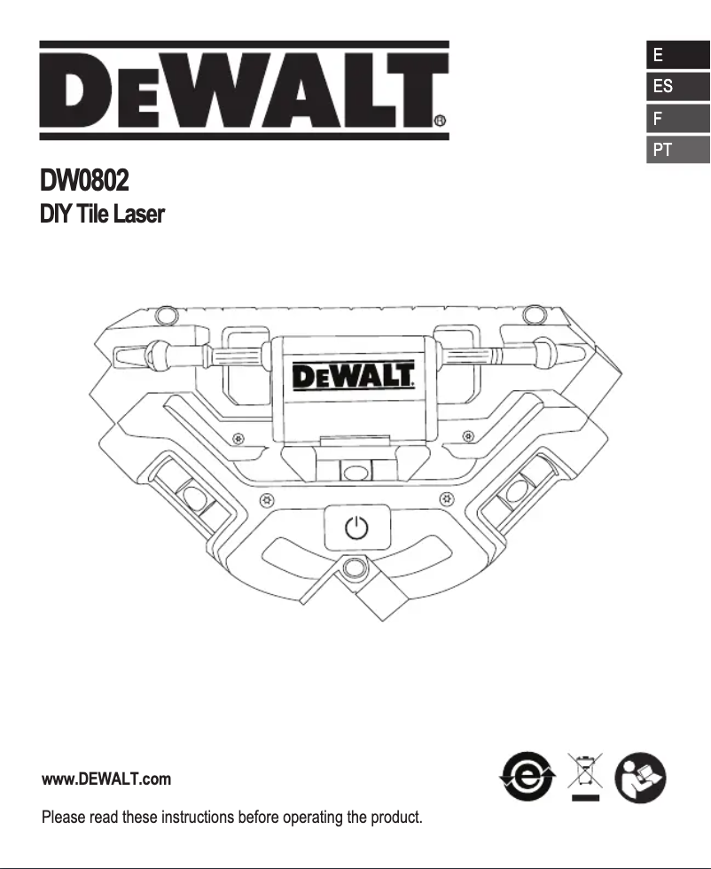 Page n°1 - Manuel utilisateur DeWalt DW0802