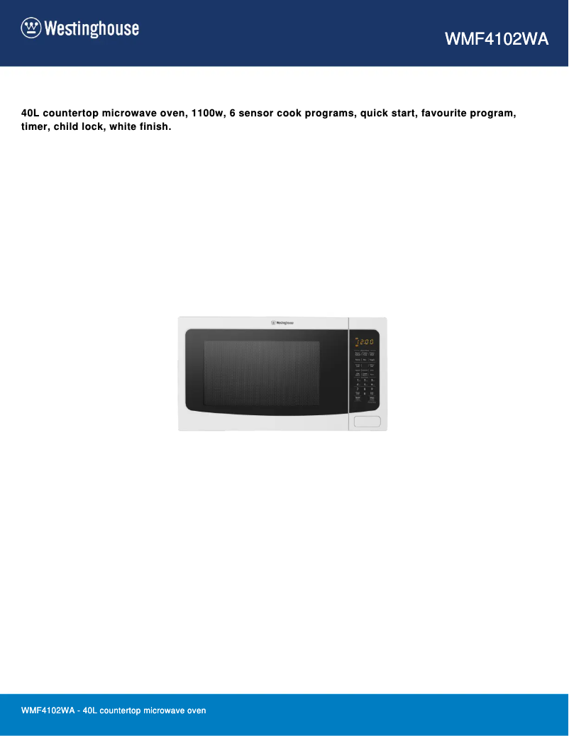 Image de la première page du manuel de l'appareil WMF4102WA