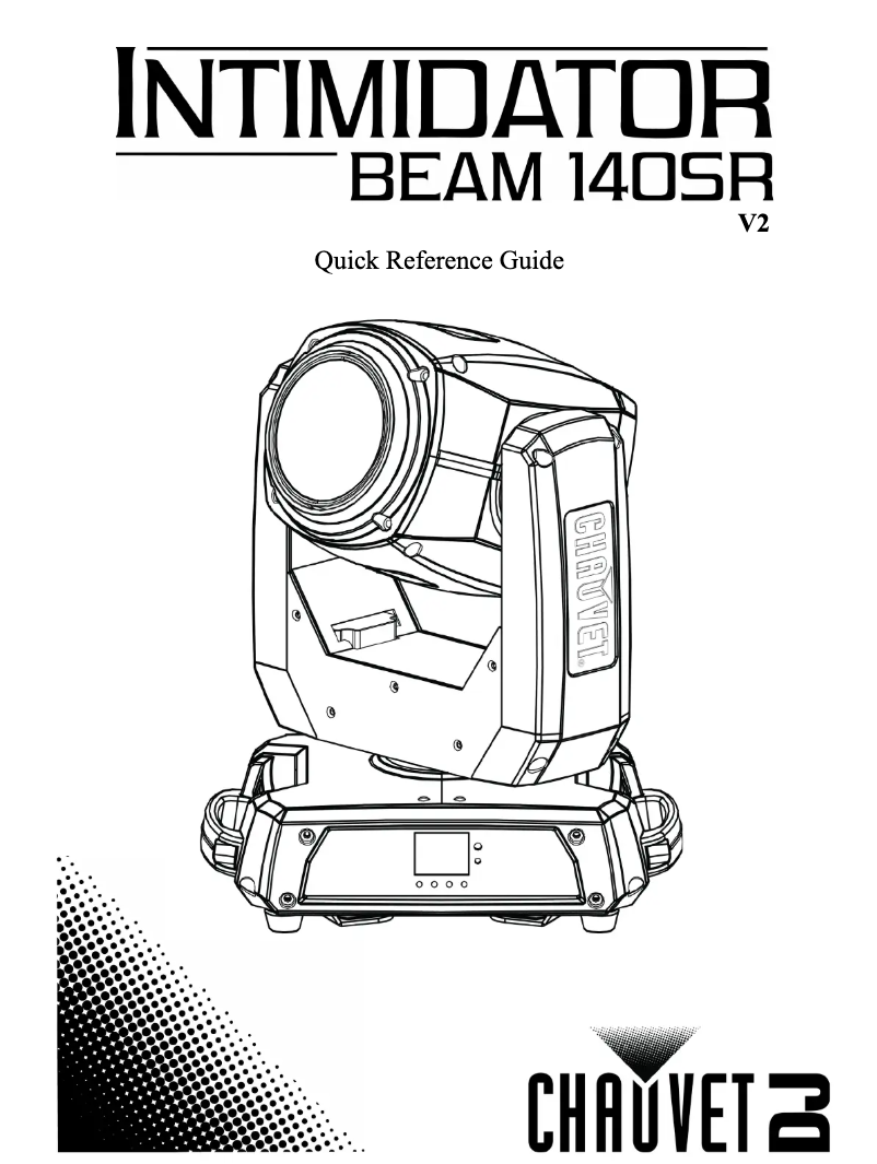 Imagen de la primera página del manual del dispositivo Intimidator Beam 140SR