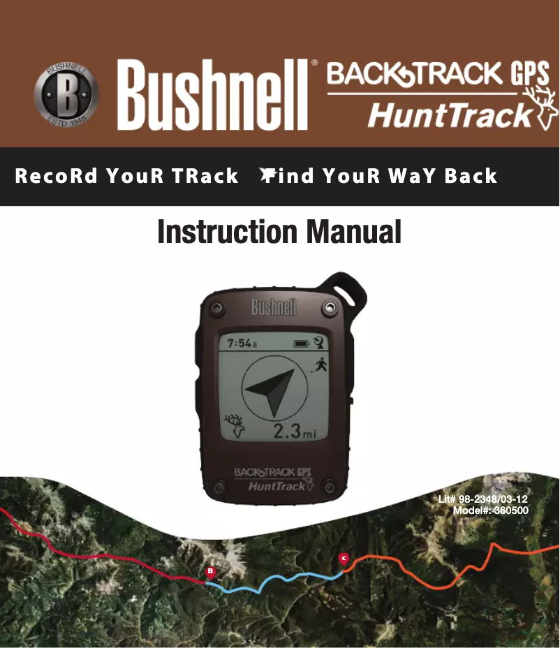 Page 1 de la notice Manuel utilisateur Bushnell HuntTrack