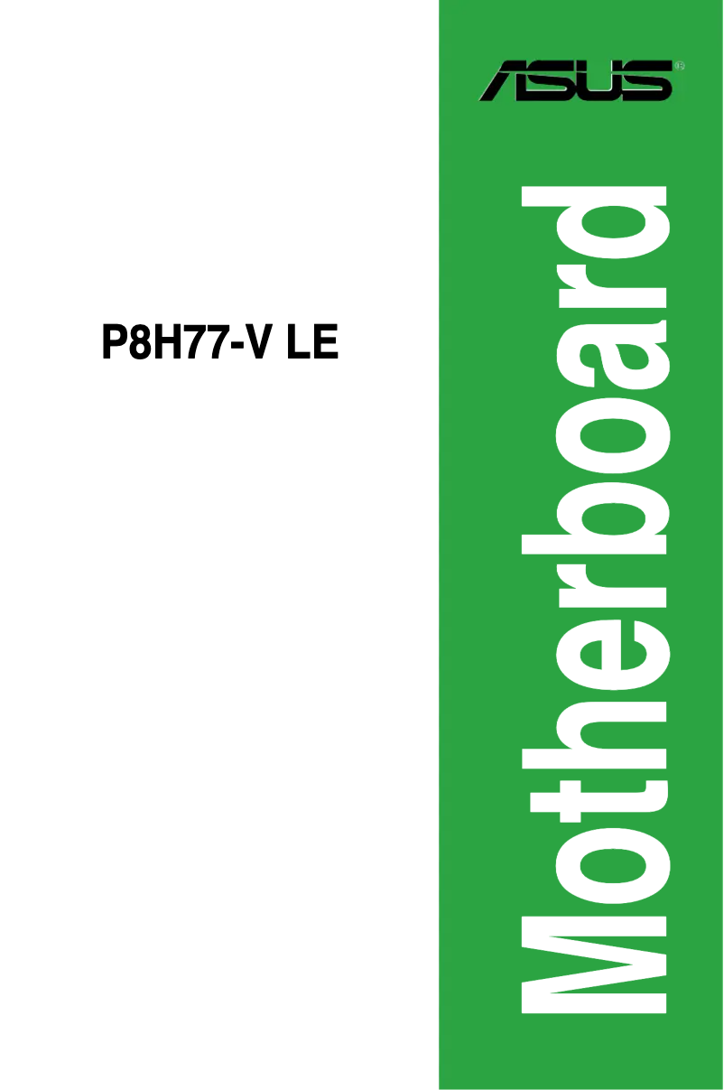 Page 1 de la notice Manuel utilisateur Asus P8H77-V-LE