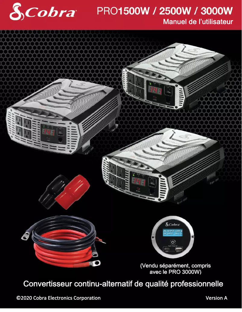 Page n°1 - Manuel utilisateur Cobra PRO 1500W