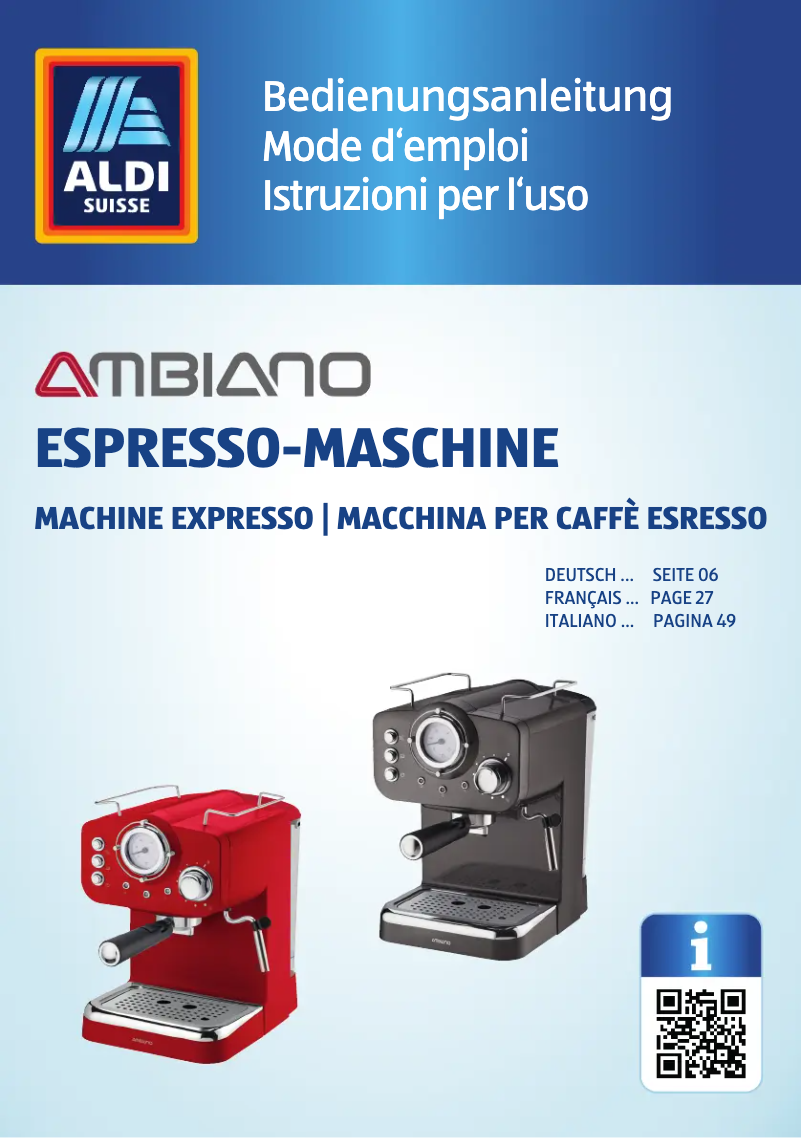 Image de la première page du manuel de l'appareil GT-EM-01-CH