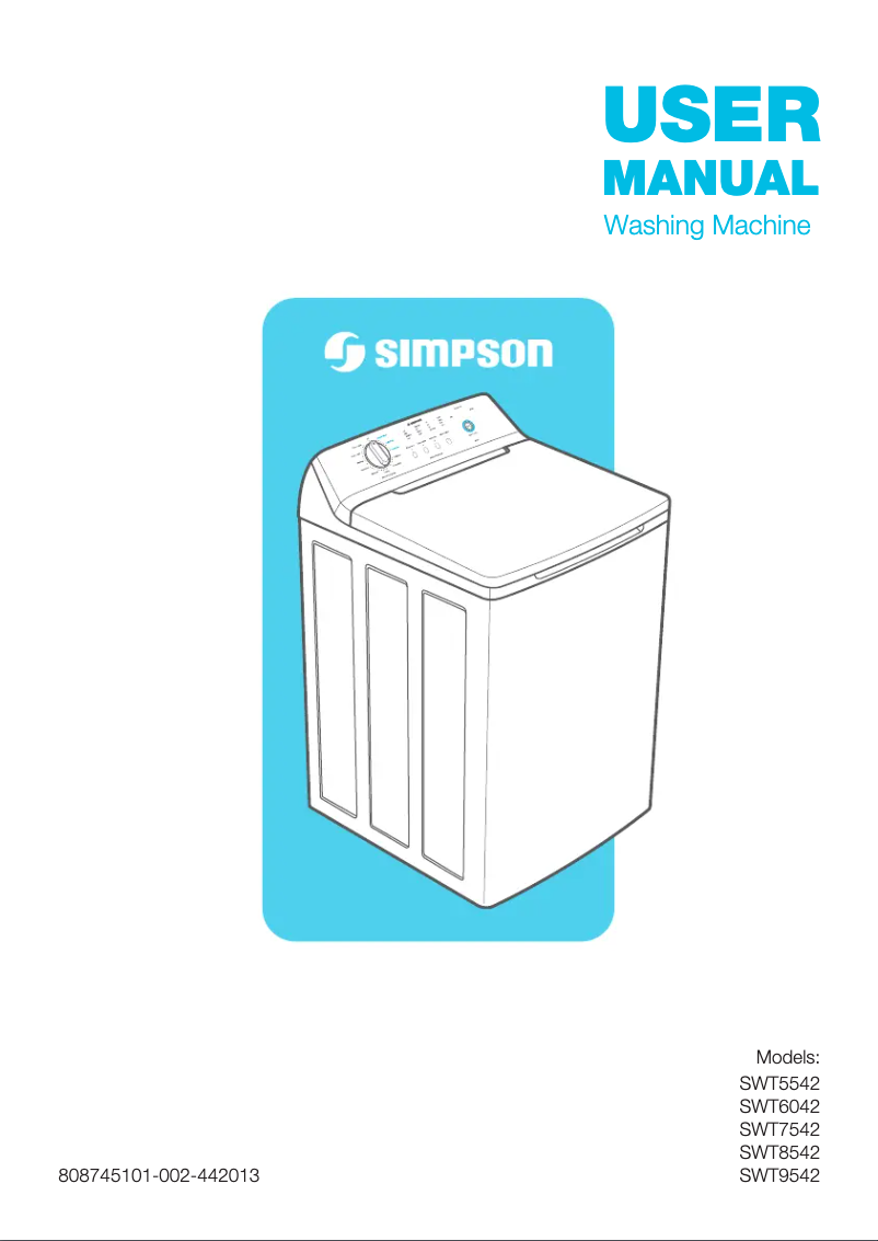 Página 1 del manual Manual de usuario Simpson SWT9542