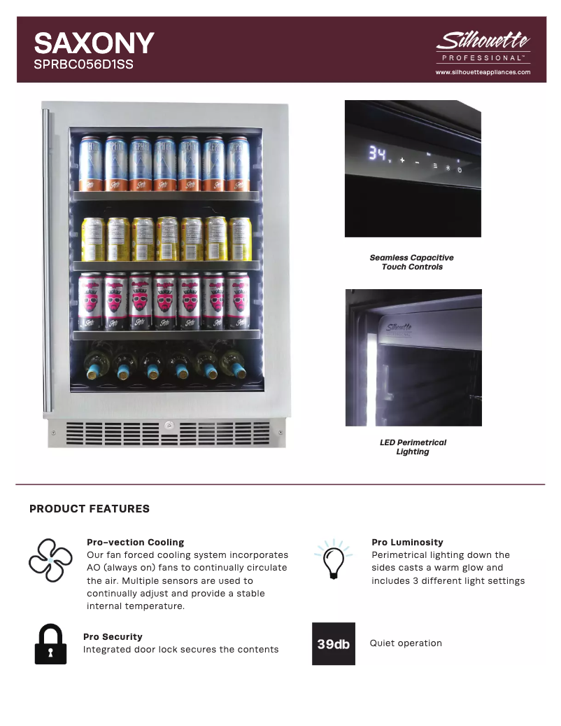 Página 1 del manual Ficha técnica Danby SPRBC056D1SS