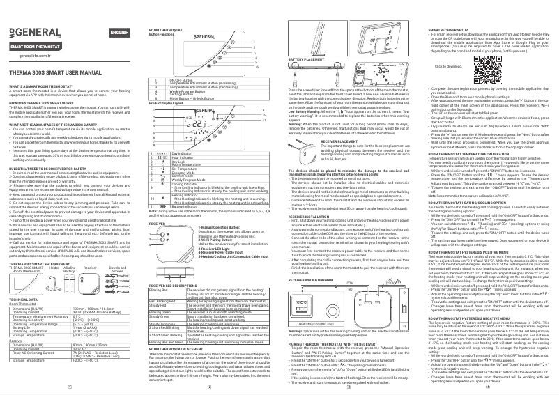 Page n°1 - Manuel utilisateur GENERAL Life HT300S