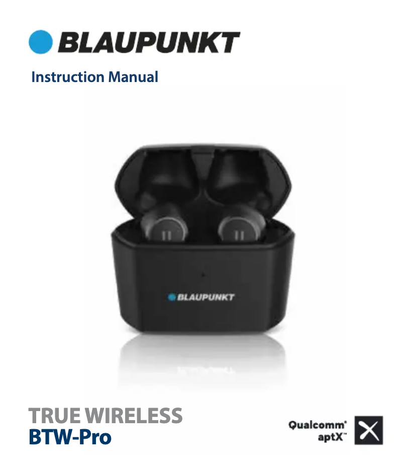 Page n°1 - Manuel utilisateur Blaupunkt BTW Pro