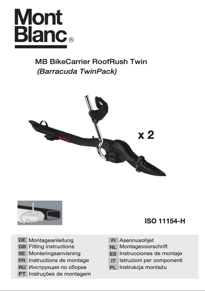 Page 1 de la notice Manuel utilisateur Mont Blanc RoofRush Twin