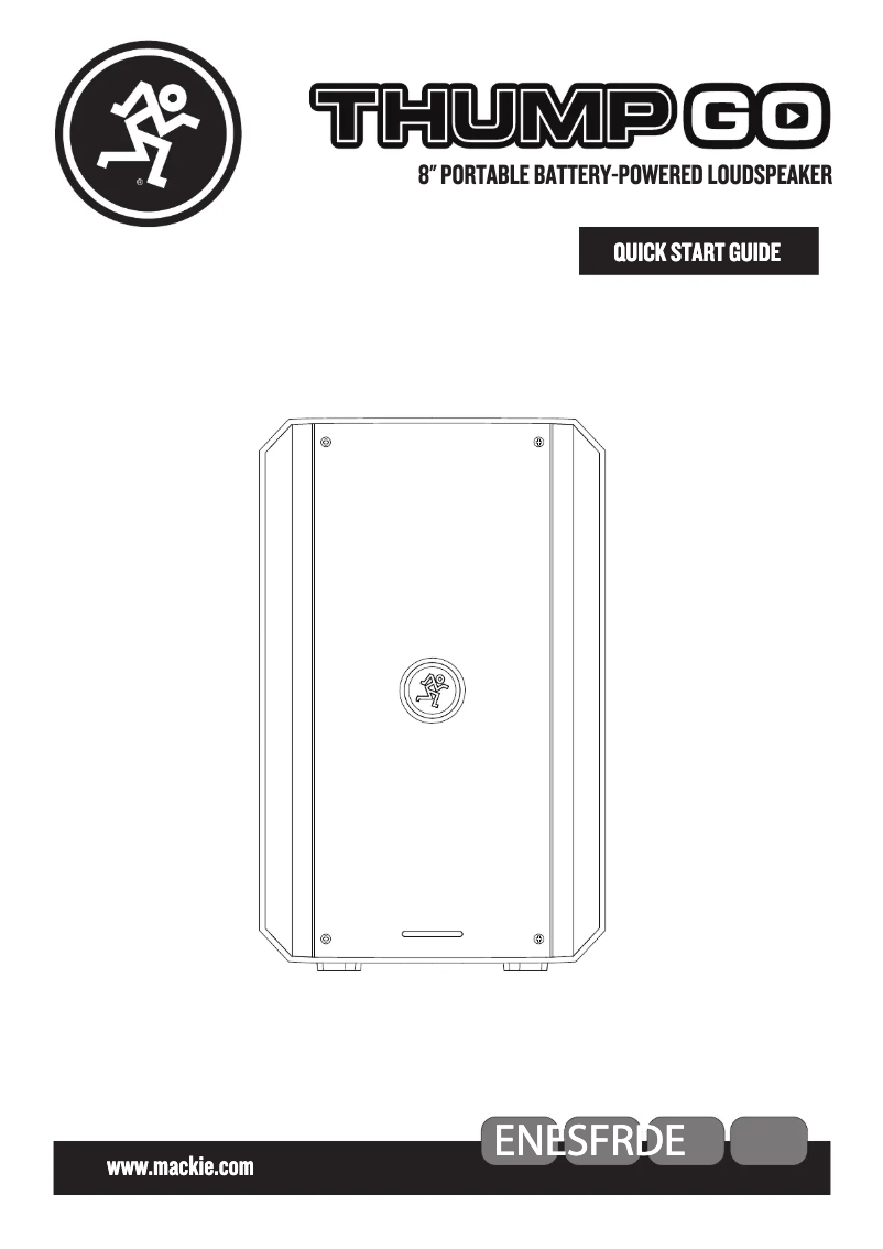 Page 1 de la notice Guide de démarrage rapide Mackie Thump GO