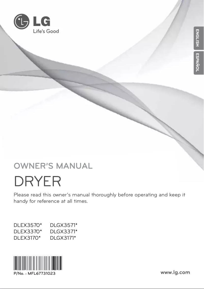 Page n°1 - Manuel utilisateur LG DLEX3570