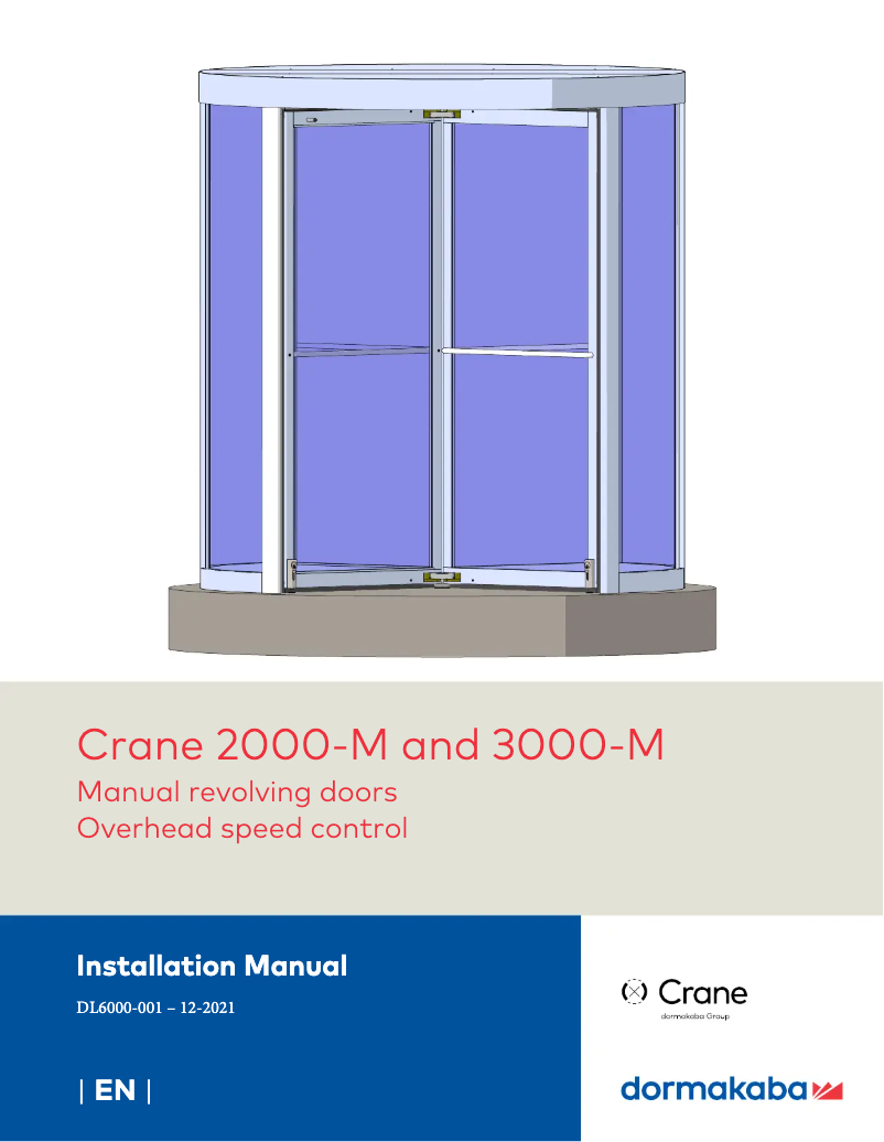 Page n°1 - Manuel utilisateur Dormakaba Crane 2000-M