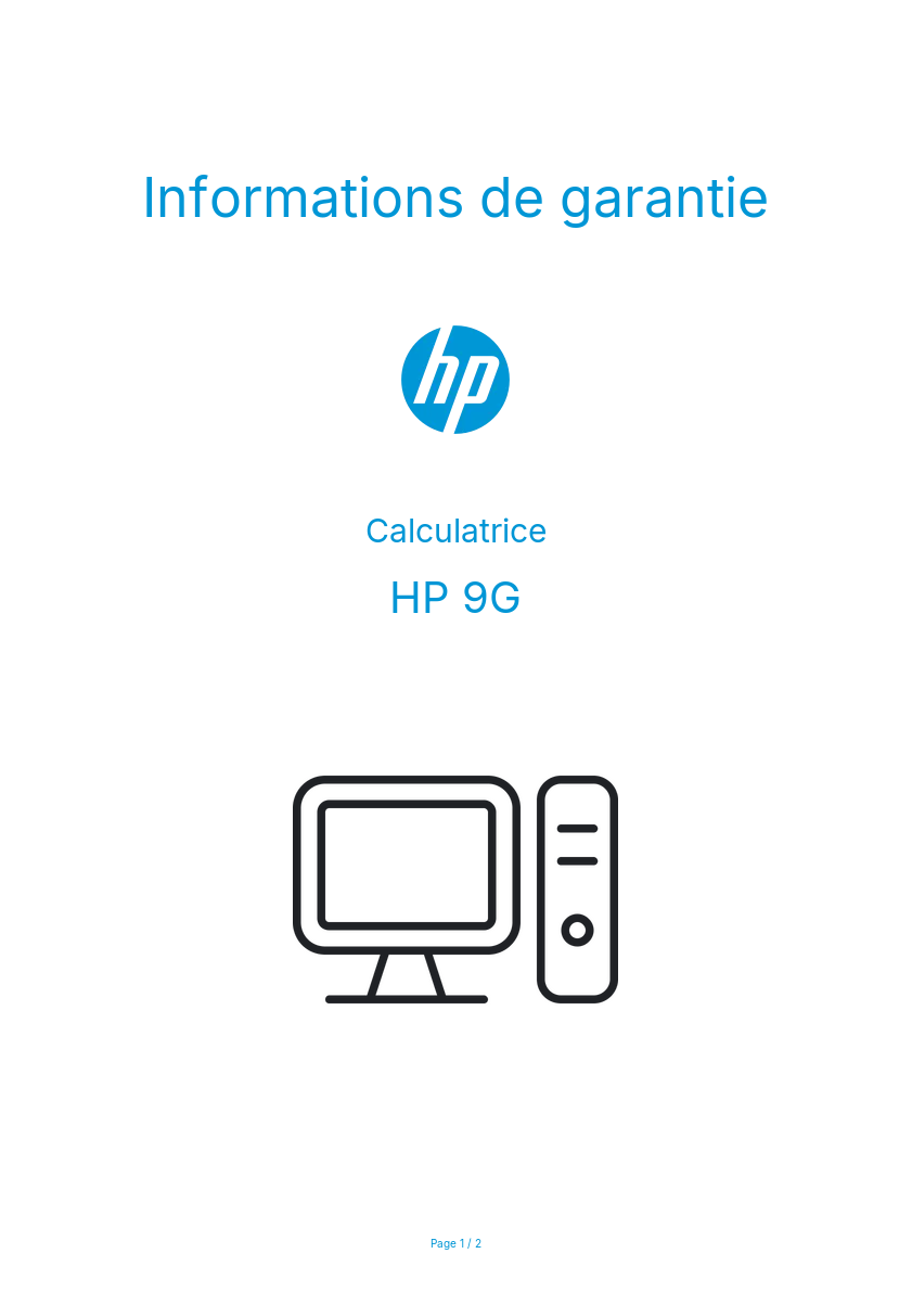 Image de la première page du manuel de l'appareil 9G