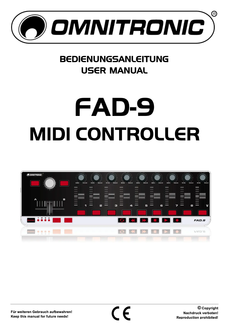 Page n°1 - Manuel utilisateur Omnitronic FAD-9