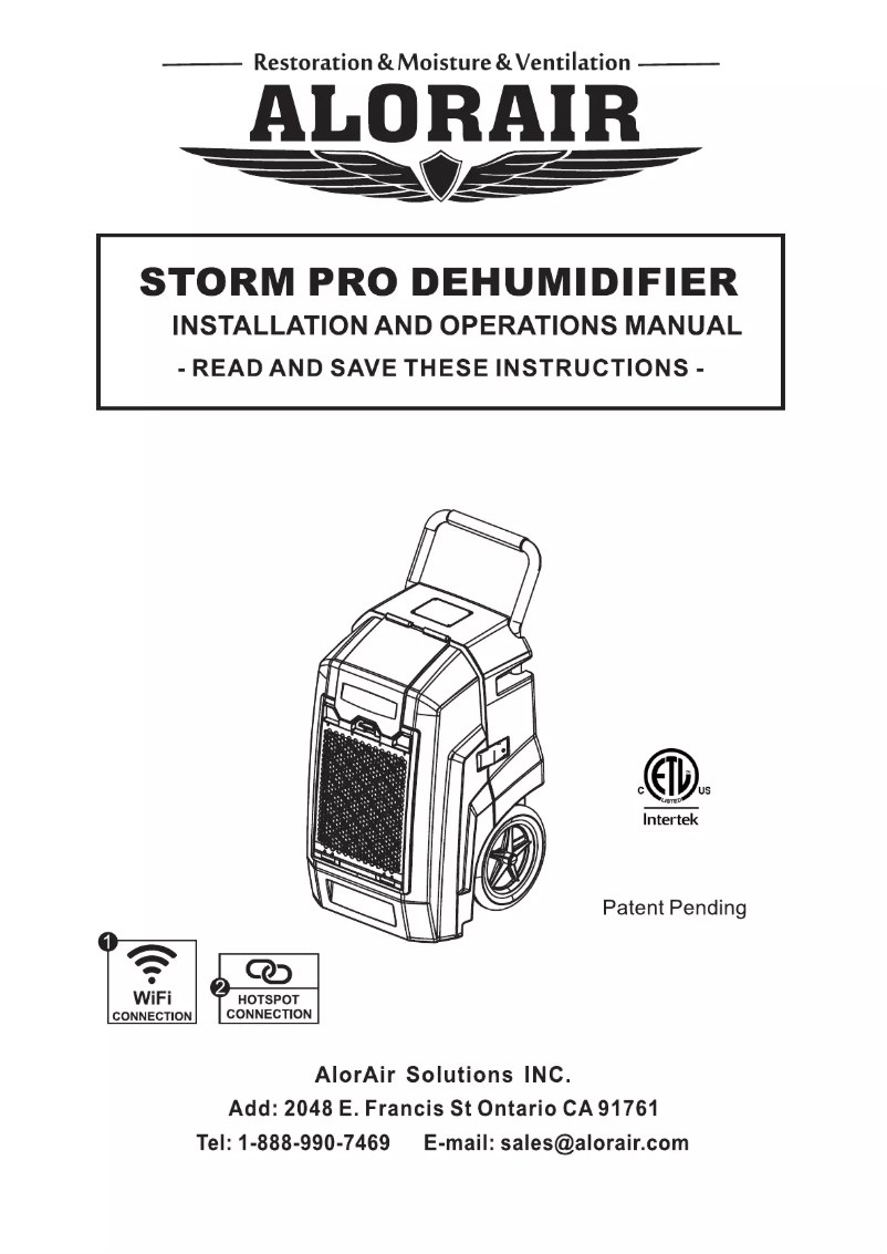 Image de la première page du manuel de l'appareil Storm Pro 85