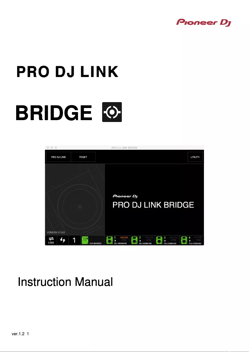 Page 1 de la notice Manuel utilisateur Pioneer Pro DJ Link Bridge