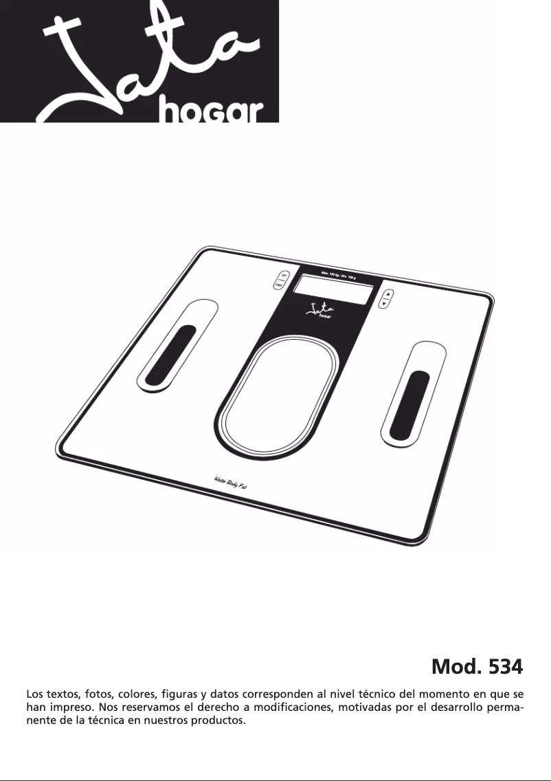 Page 1 de la notice Manuel utilisateur Jata Mod. 534