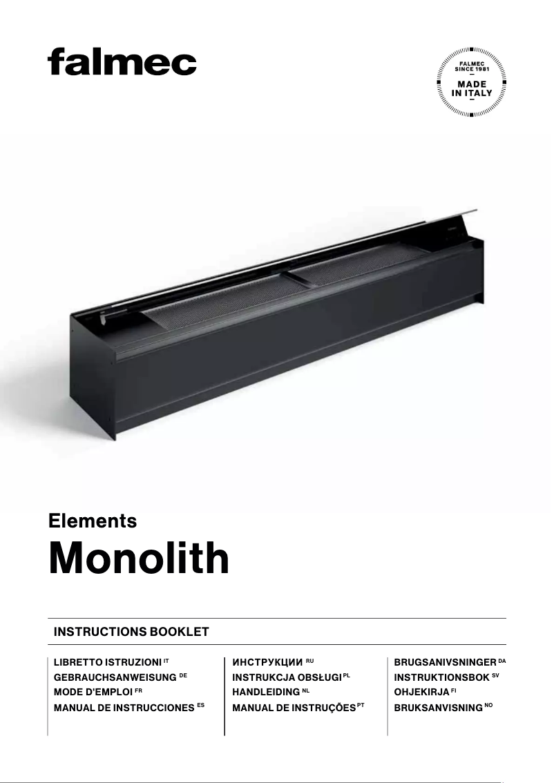 Image de la première page du manuel de l'appareil Monolith