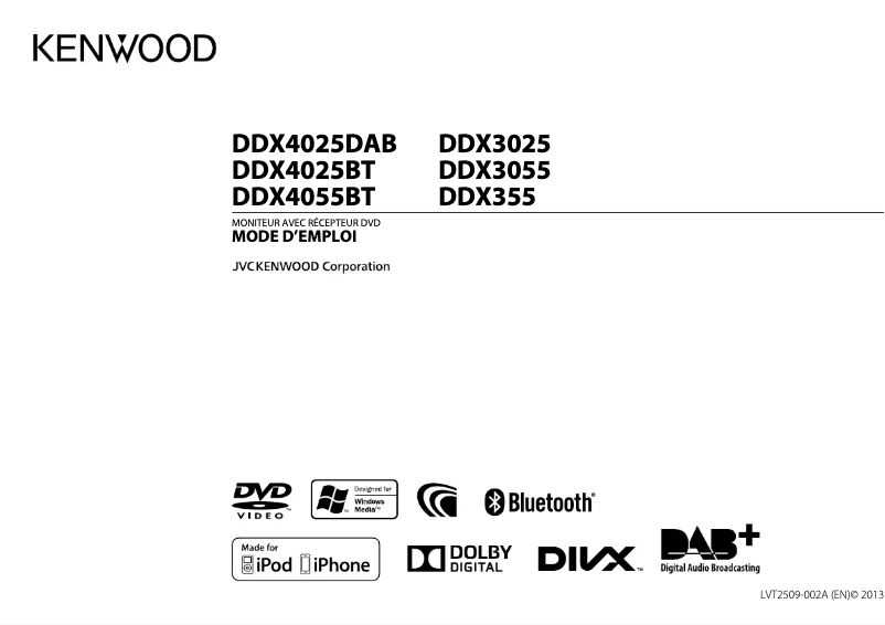 Page n°1 - Manuel utilisateur Kenwood DDX3055